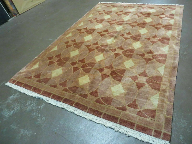 5' X 7' Modern Tibetan Nepal Art Deco Chinese Hand Knotted Wool Rug Decorative Contemporary Home Décor by Jewel Rugs