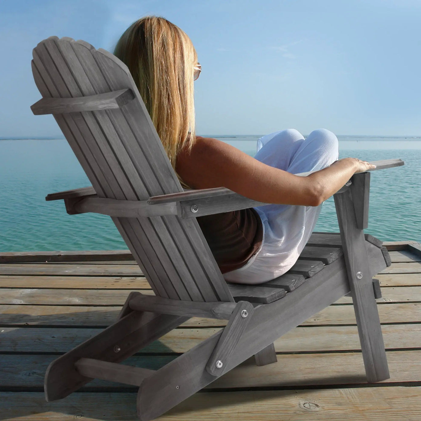 Lounge Patio Chair For Garden Outdoor Wooden Folding Adirondack Chair (Set of 2) Solid Cedar Wood Lounge Patio Chair For Garden by HouseOfZazla