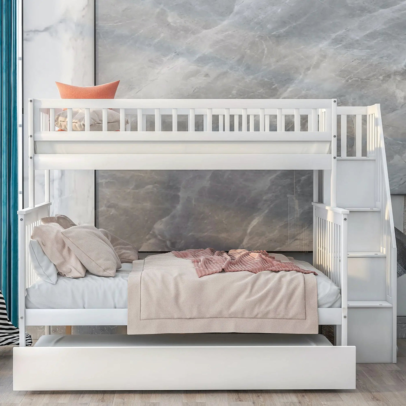 Bunk Bed With Staircase by HouseOfZazla