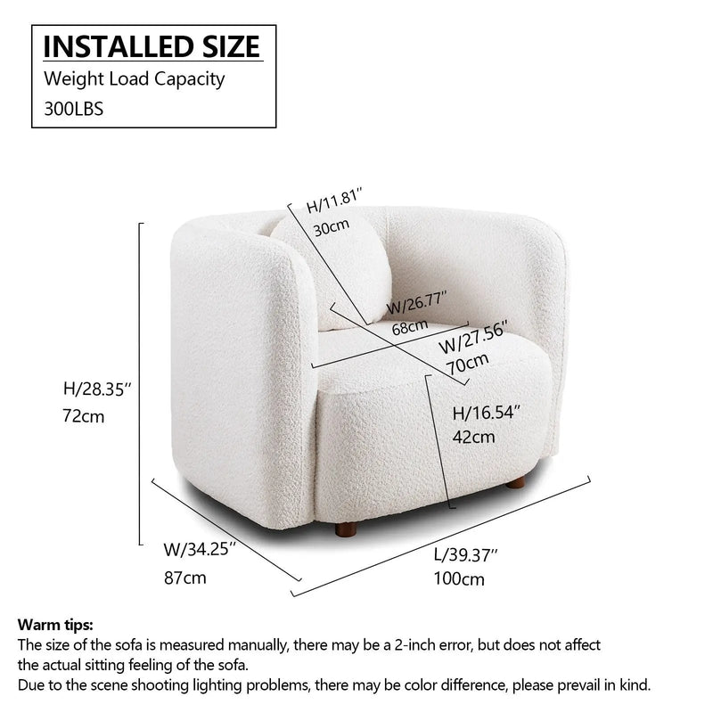 Japandi Style Accent Square Chair by Unique Piece Furniture