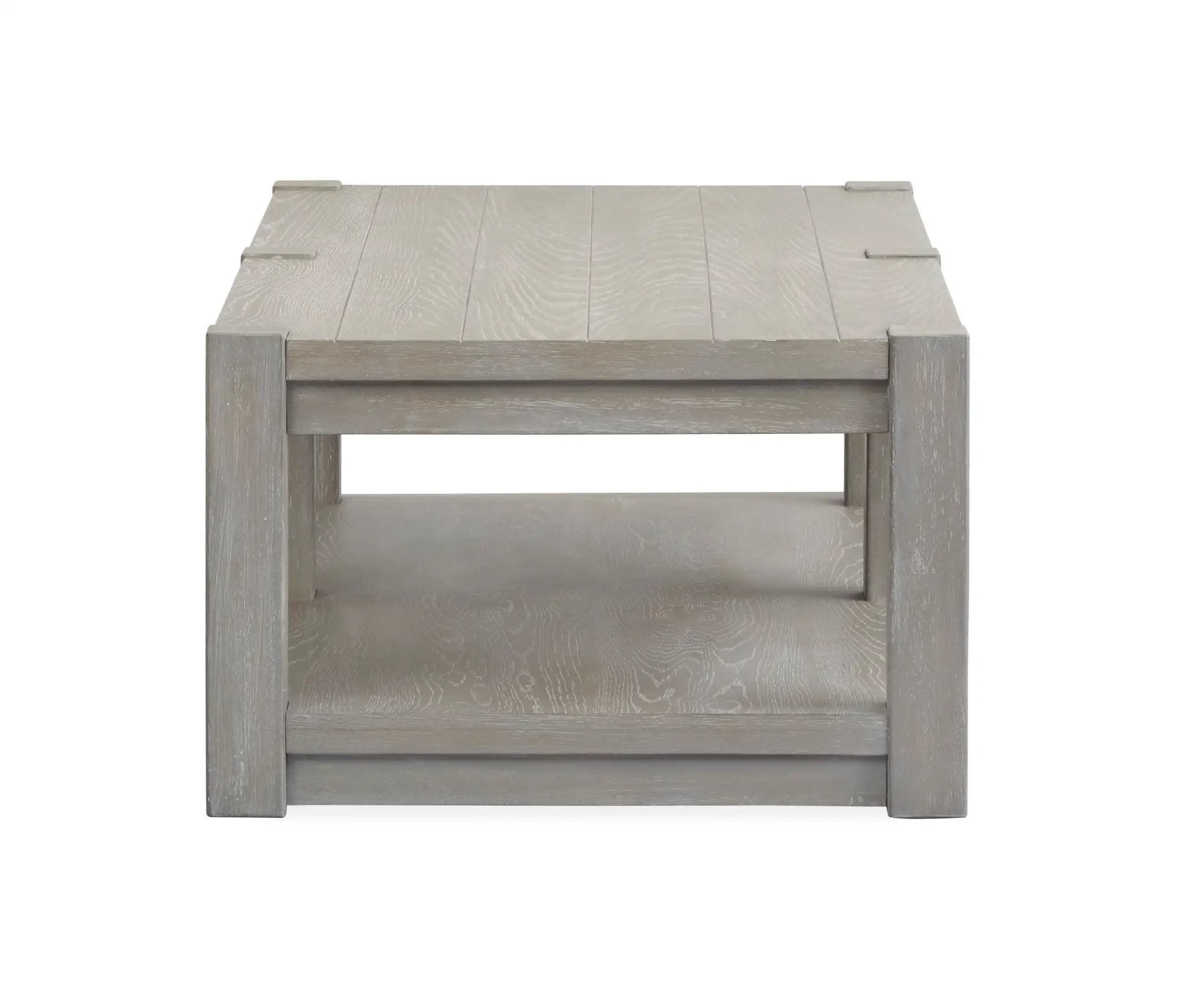 Burgess - Rectangular Shelf Cocktail Table With Casters - Calico Gray by Unique Piece Furniture