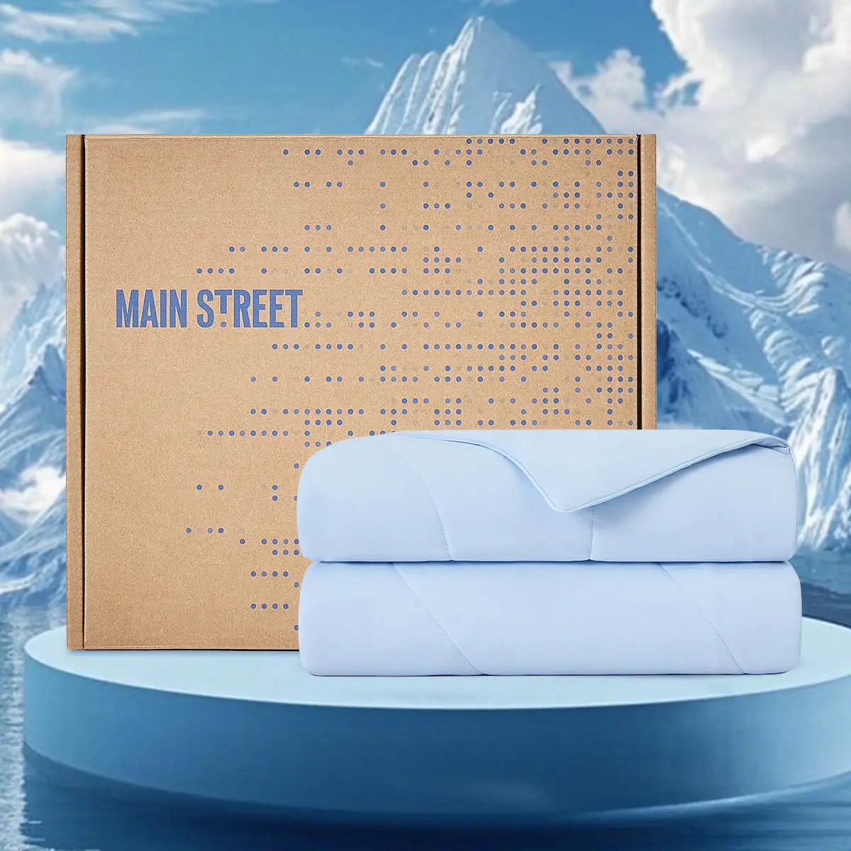 1-Piece 90x90" Cooling DA Comforter, Ice by HouseOfZazla