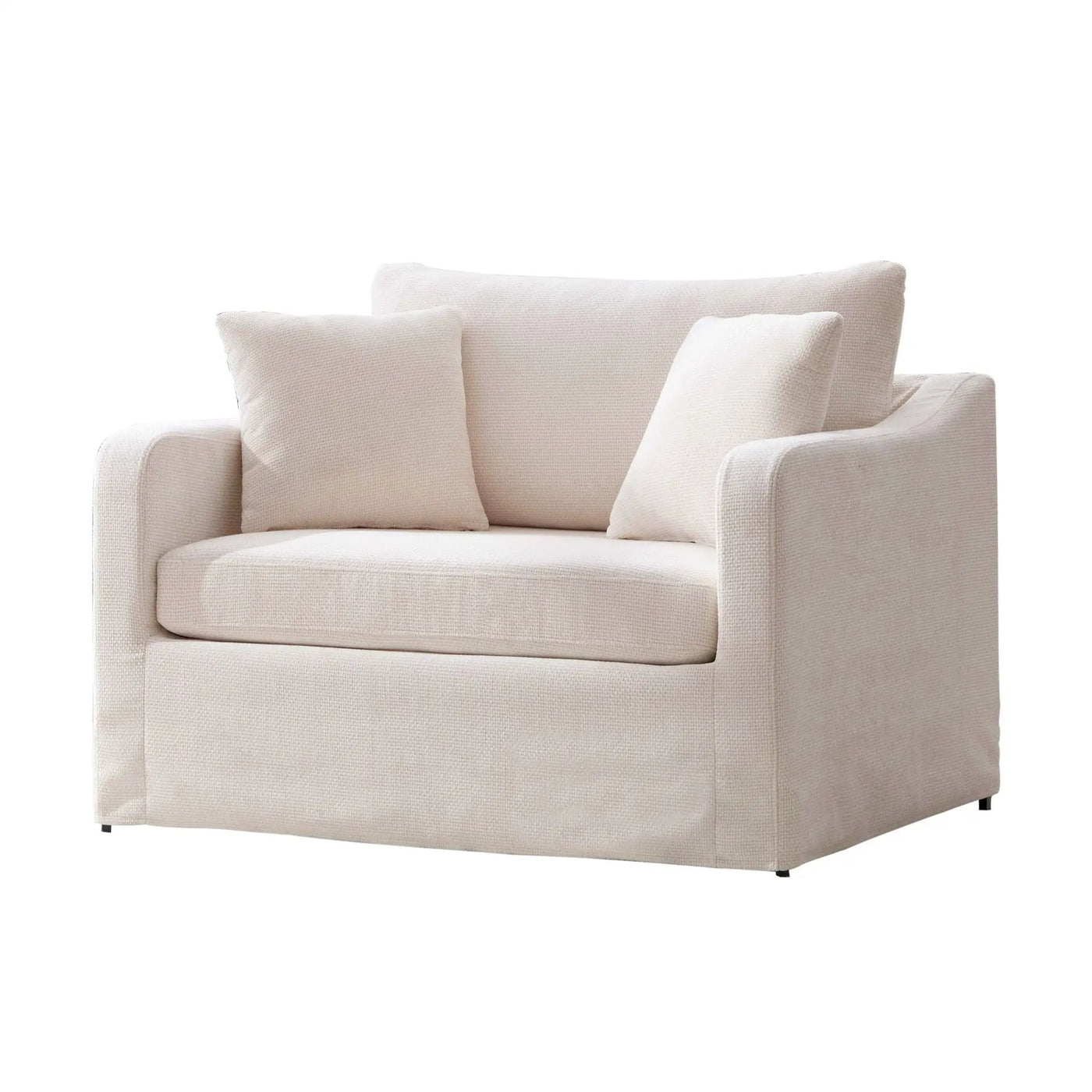 Farmhouse Accent Chair With 2 Bolster Pillows by HouseOfZazla