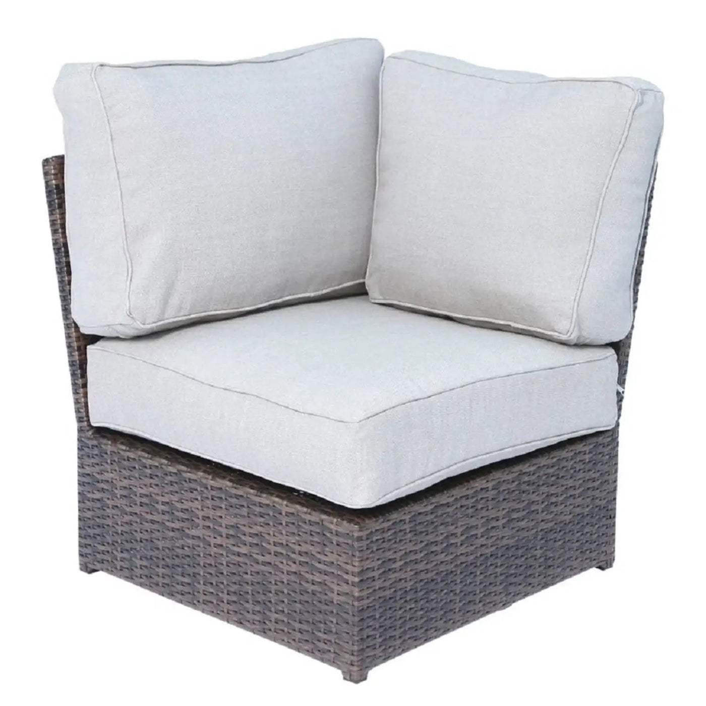 Outdoor Wicker Sectional With Weather Resistant Cushions And Table by Unique Piece Furniture