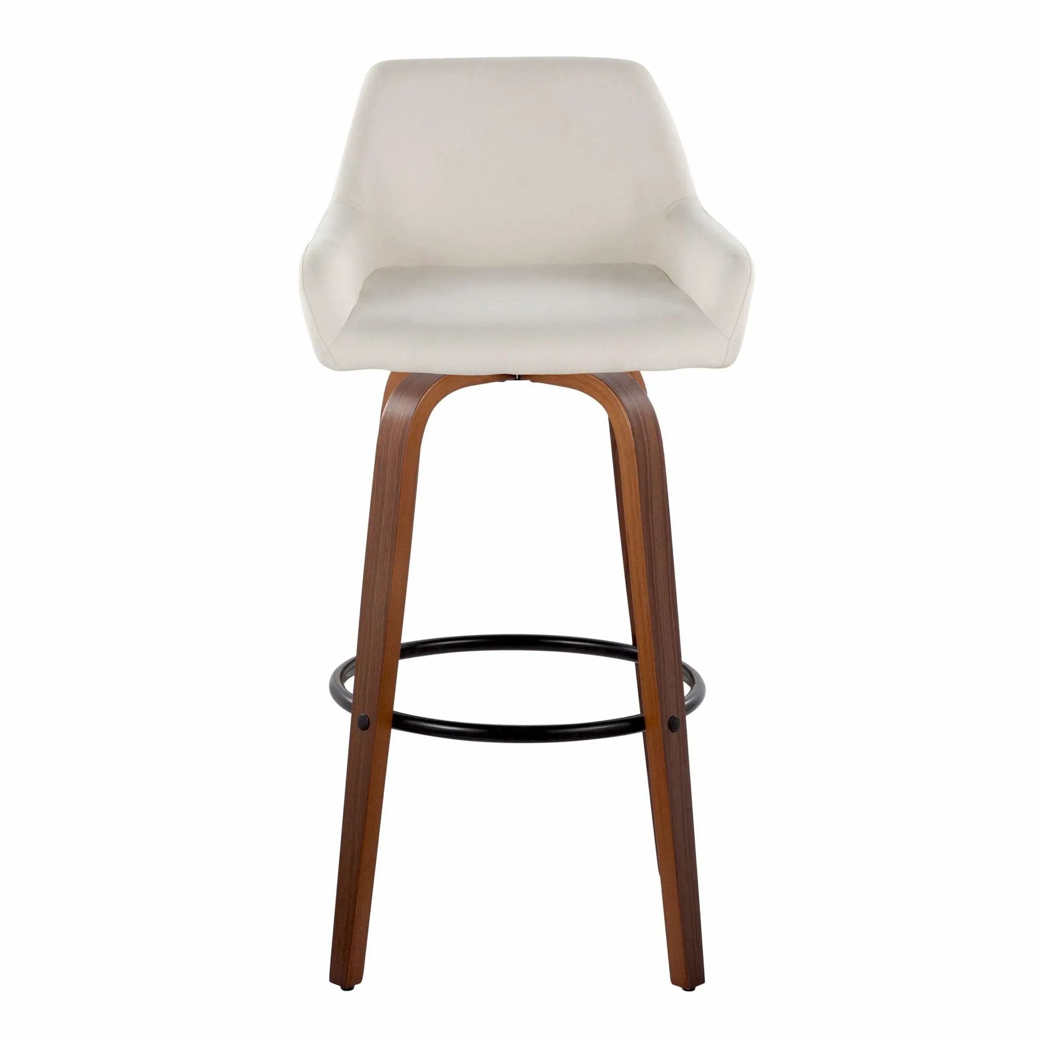 Daniella - Contemporary Fixed Height, Barstool & Swivel And Round Footrest (Set of 2) by Unique Piece Furniture