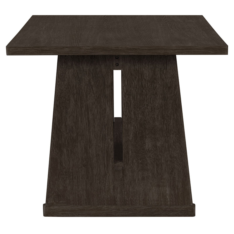 Dining Set With Rectangular Table, 4 Upholstered Chairs & 1 Padded Bench