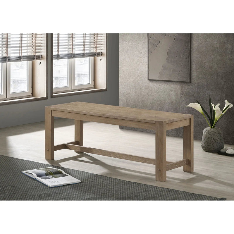 Malvika - Trestle Base Dining Bench - Brown by HouseOfZazla