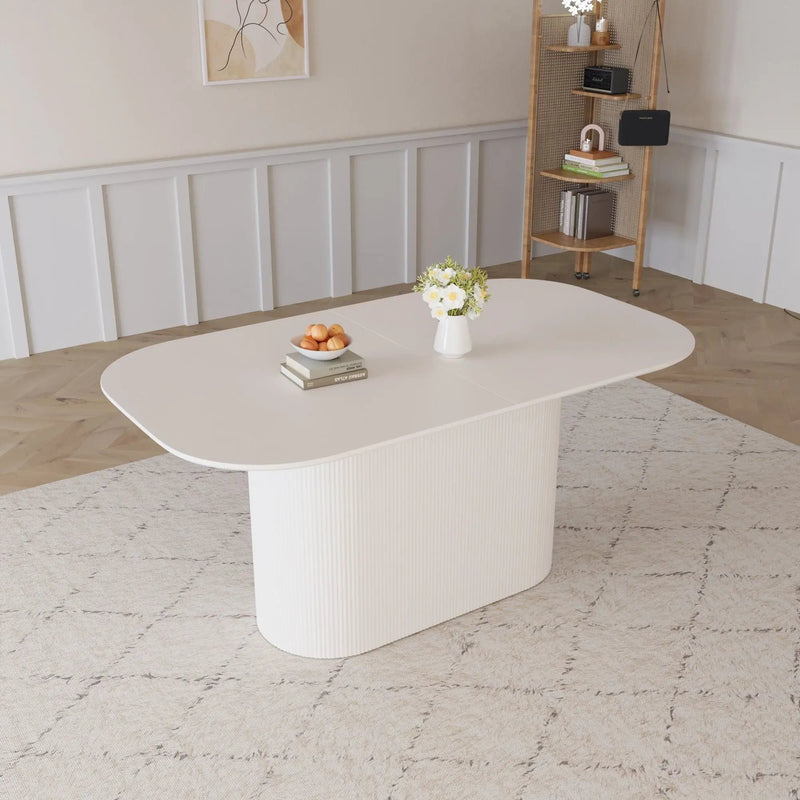 Modern Dining Table With Vertical Striped Legs by HouseOfZazla