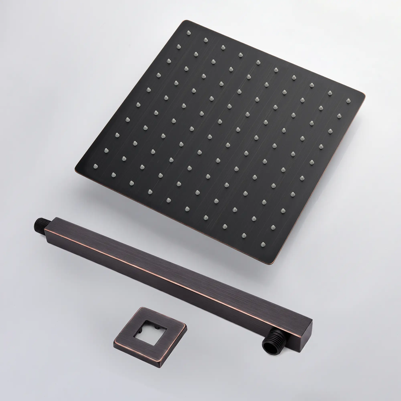 10 Inch Wall Mount Rainfall Square Shower Head, Oil Rubbed Bronze by HouseOfZazla