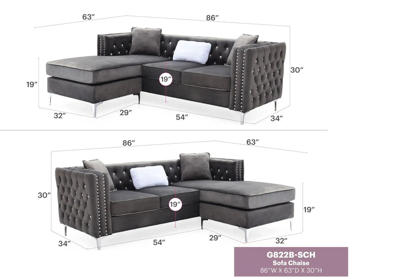 Paige - Sofa Chaise by Unique Piece Furniture