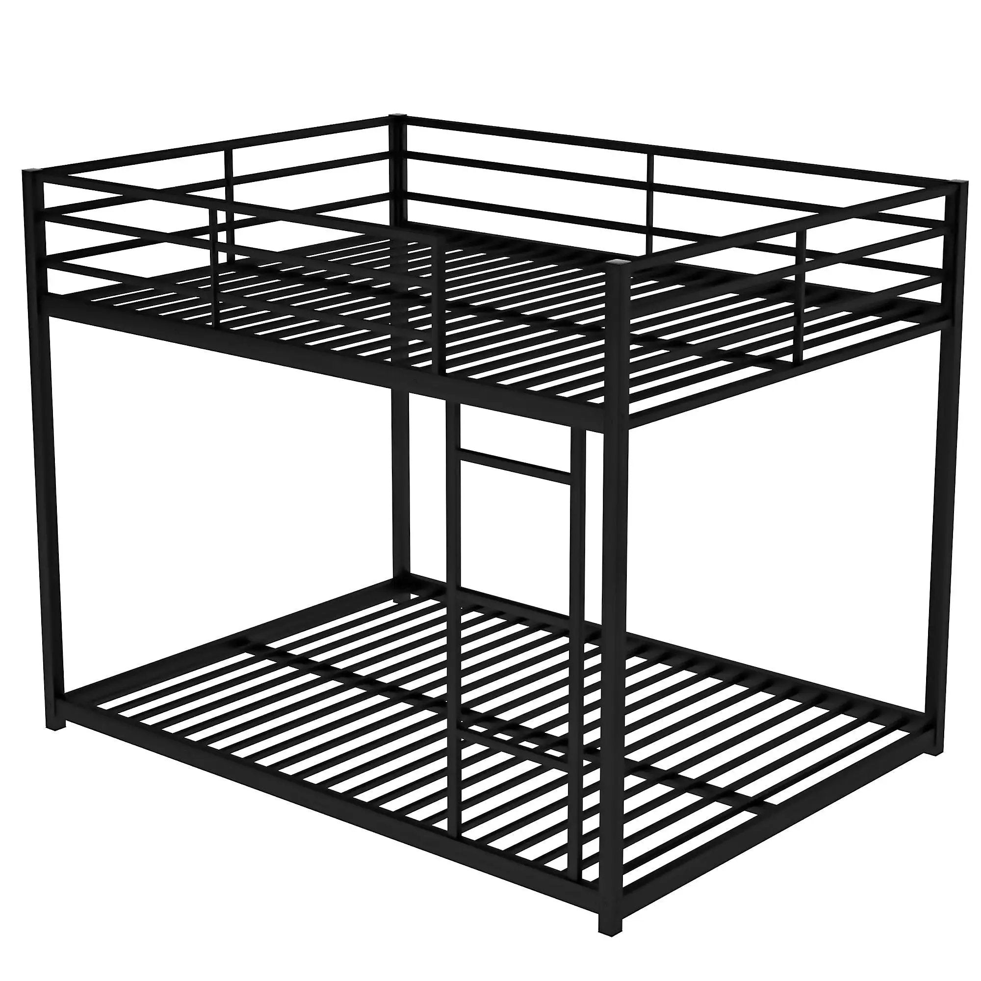 Metal Bunk Bed, Low Bunk Bed With Ladder by HouseOfZazla