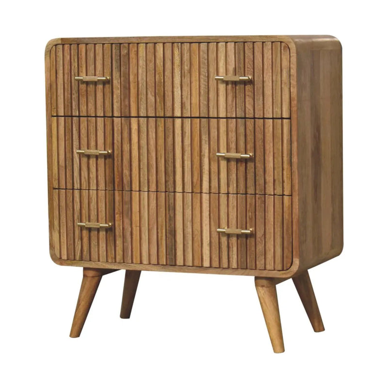 T-Bar Ridged Chest, 3-Drawers by HouseOfZazla
