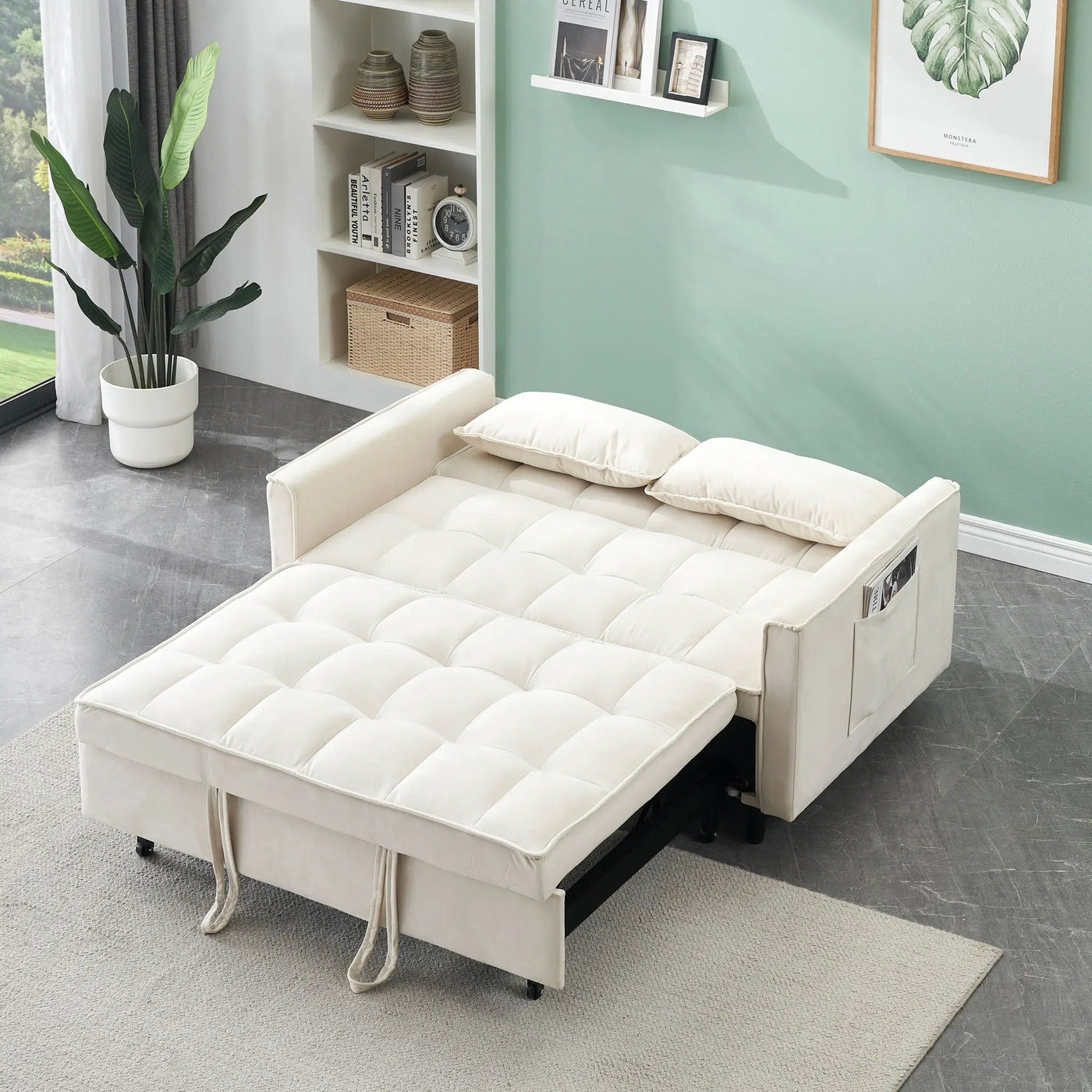 Sofa Bed With Pockets, 3 In 1 Convertible For Living Room by HouseOfZazla