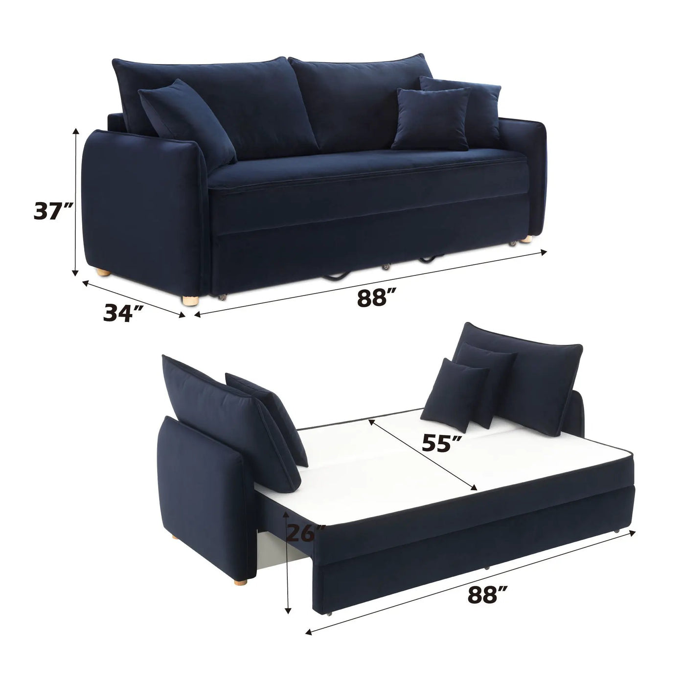 Irina - Pull Out Sleep With Storage by Unique Piece Furniture
