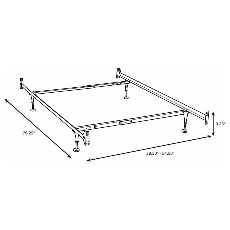 Esme Twin or Full Bed Frame Black (Headboard & Footboard) by Unique Piece Furniture