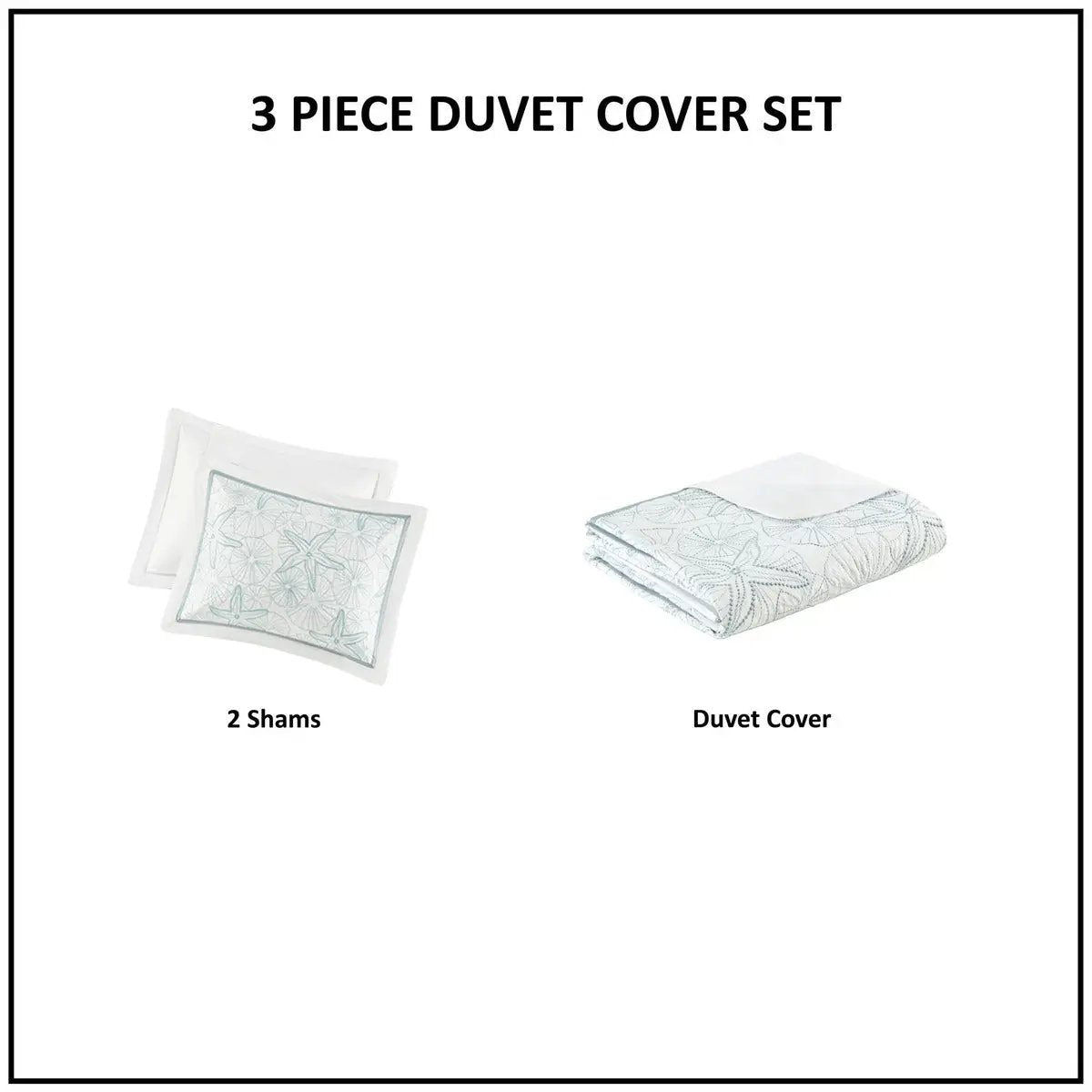 Duvet Cover Mini Set White King by HouseOfZazla