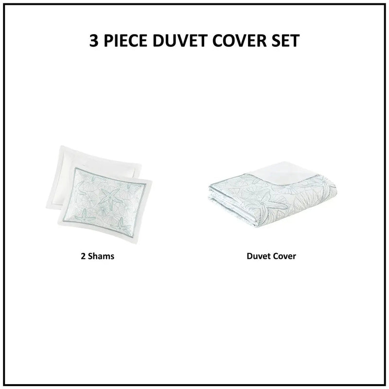 Duvet Cover Mini Set White King by HouseOfZazla