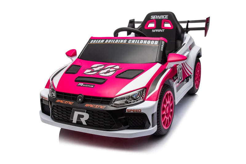 12V4A 20W*2 One Button Start, Forward And Backward, High And Low Speed, Music, Front Light, Power Display, Two Doors Can Open, 2.4G R / C, Seat Belt Four Wheel Absorber Kids Ride On Car by HouseOfZazla