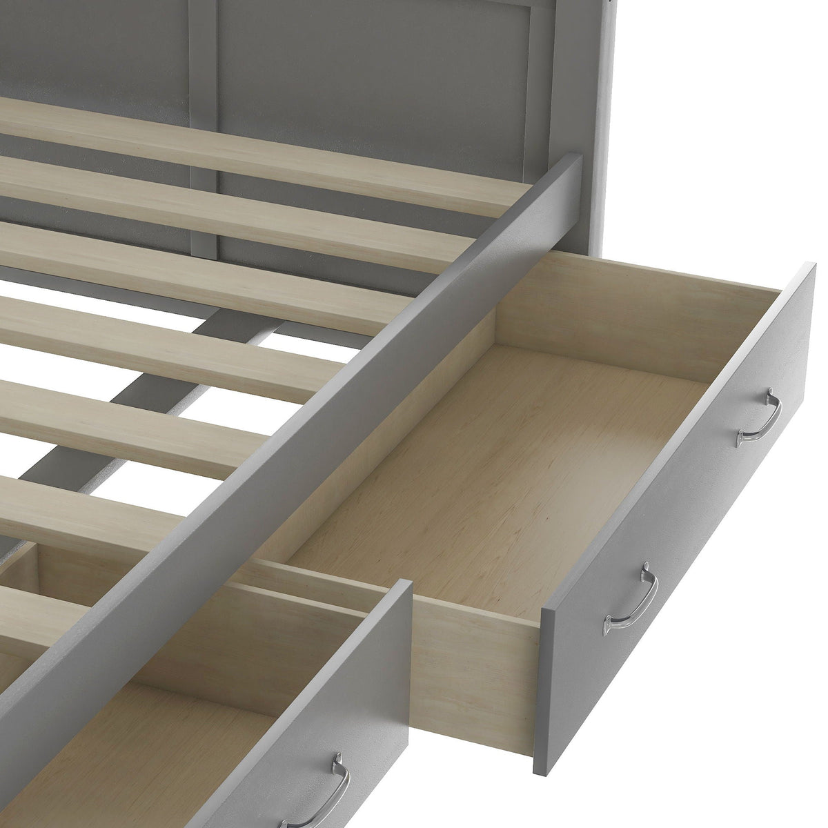 Modern Daybed with 2 Large Drawers and X Shaped Frame - Twin, Dark Gray or White, photo 7 of 28