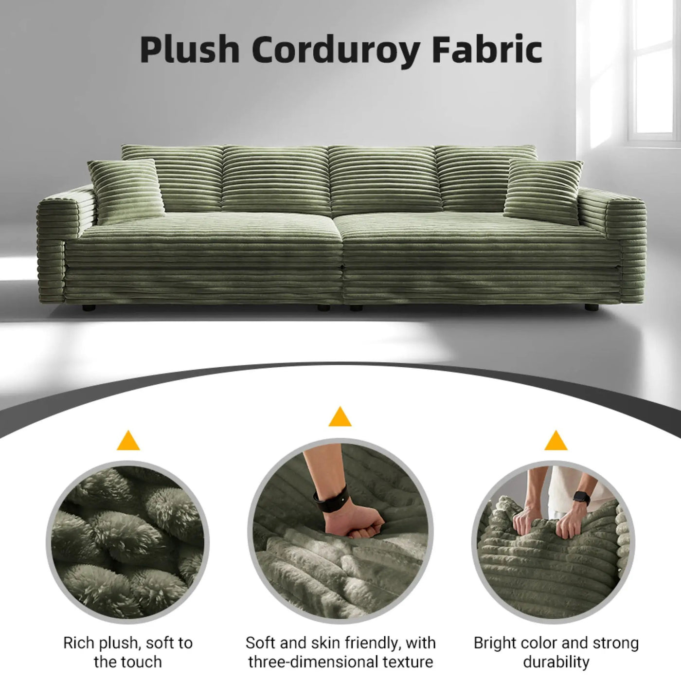 Convertible Deep Seat Sofa With Soft Pillows And Ottomans by HouseOfZazla