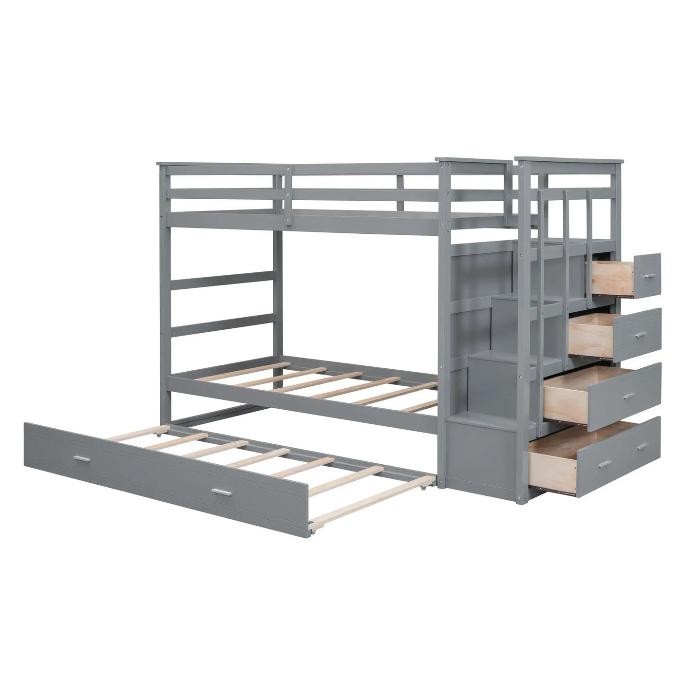 Bunk Bed With Trundle And Staircase by Unique Piece Furniture
