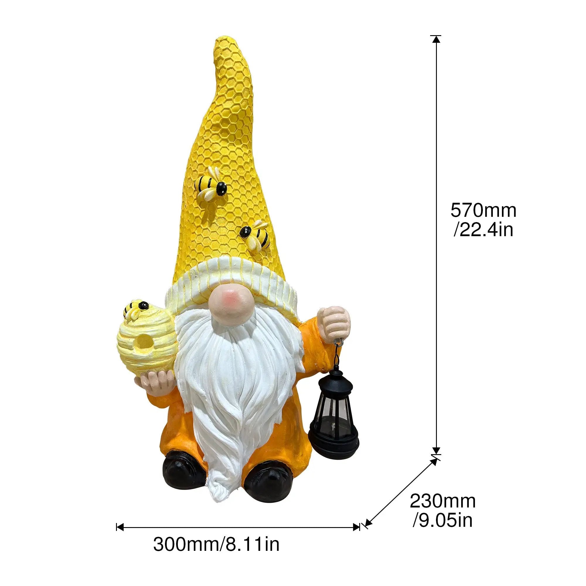 Magnesium Oxide Tree Spirit Old Man Statue With Bee Decor by HouseOfZazla
