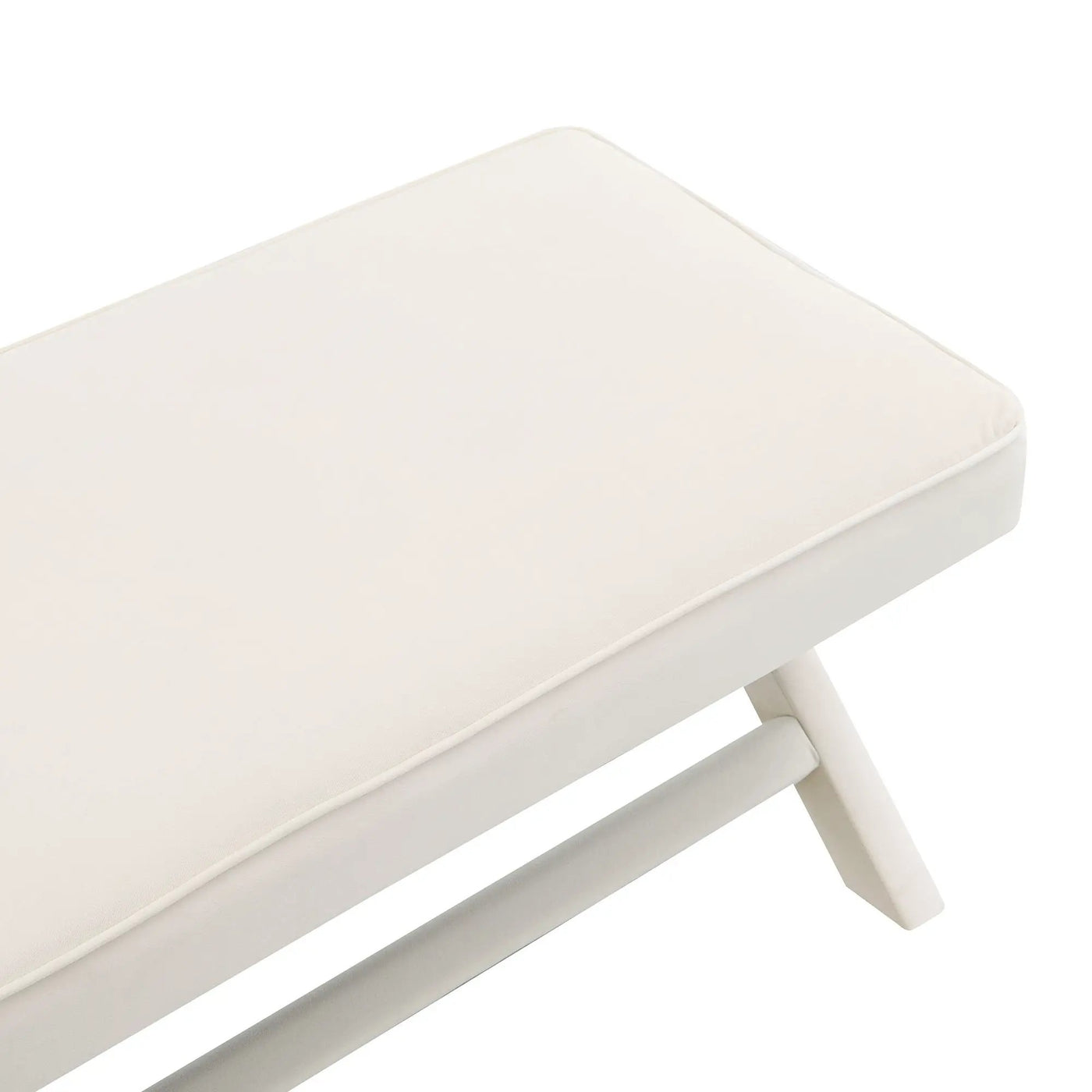 Comfort Double Bench Upholstered With X Crossed Legs by HouseOfZazla