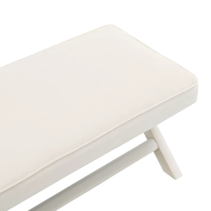 Comfort Double Bench Upholstered With X Crossed Legs