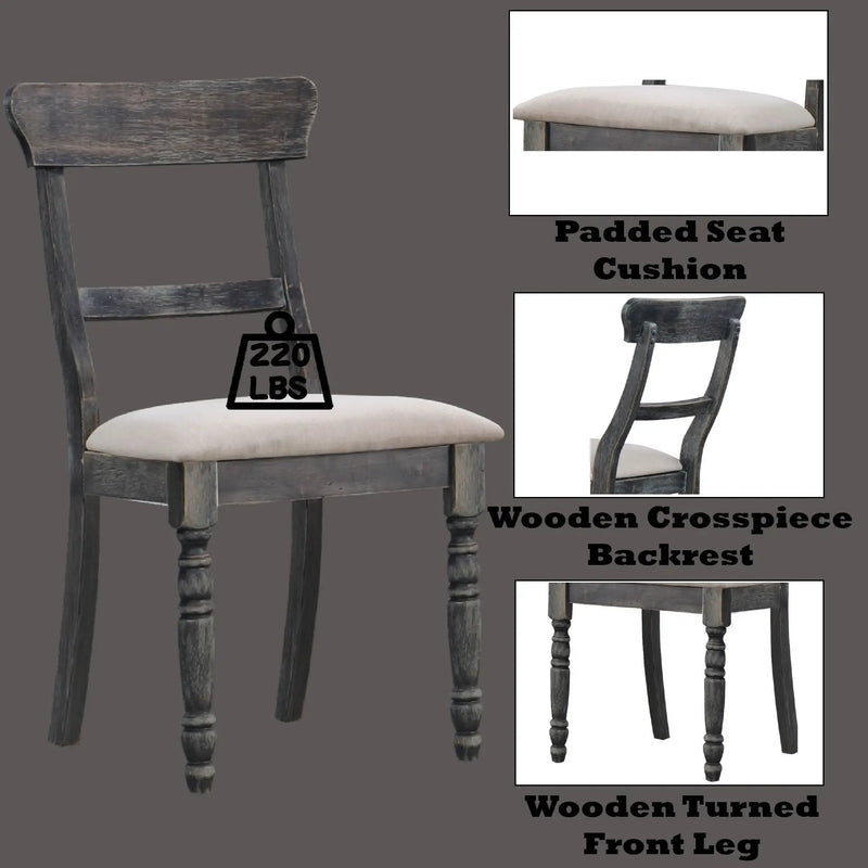 Leventis - Linen Weathered Side Chair (Set of 2) - Light Brown by Unique Piece Furniture