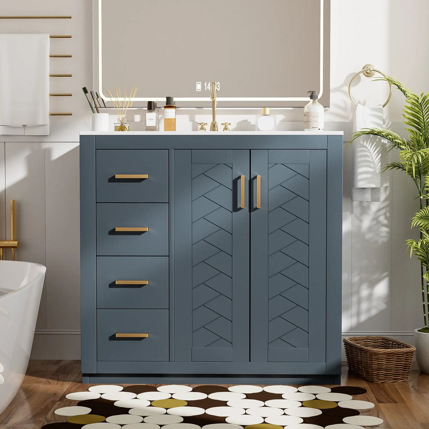 Bathroom Vanity With Sink Combo, Storage Cabinet, Freestanding Set With 3 Drawers & Soft Closing Doors by Unique Piece Furniture