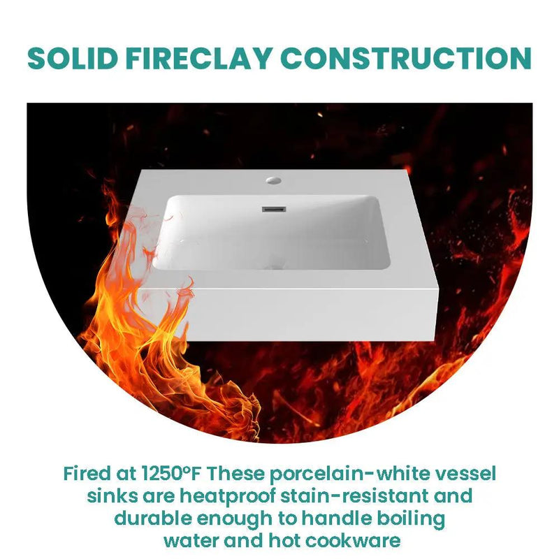 Glossy White Integrated Solid Surface Basin Without Drain & Faucet by HouseOfZazla