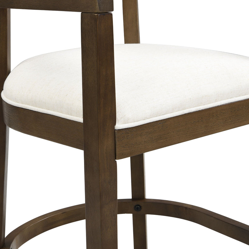 Modern Rubberwood Counter Stool Set With Upholstered Seats by HouseOfZazla