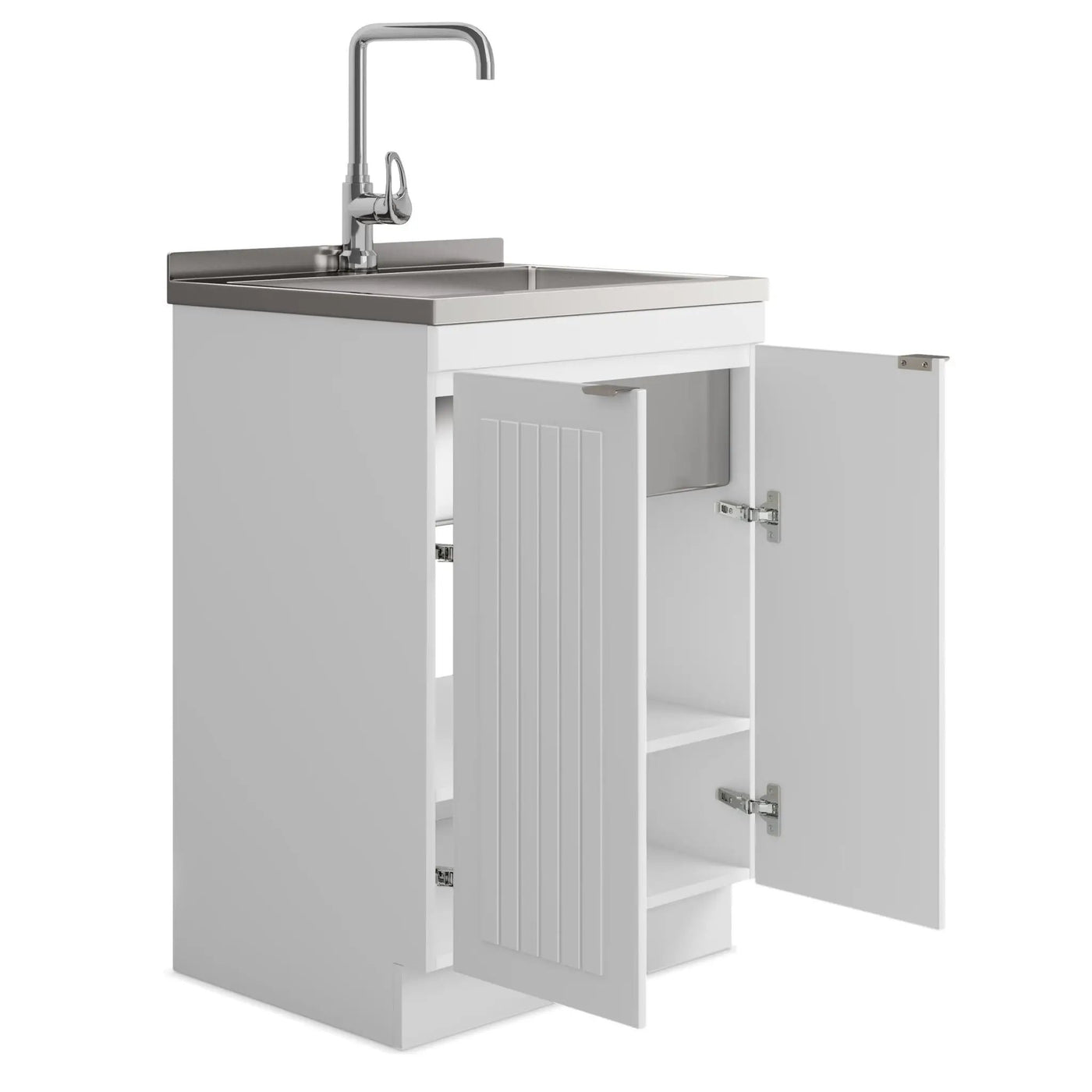 Murphy - Laundry Cabinet & Faucet And Stainless Steel Sink by HouseOfZazla