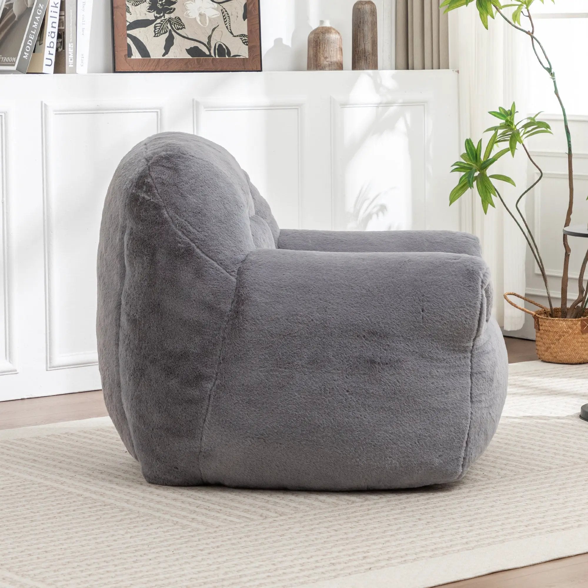 Comfy Bean Bag Chair with Back Support by HouseOfZazla