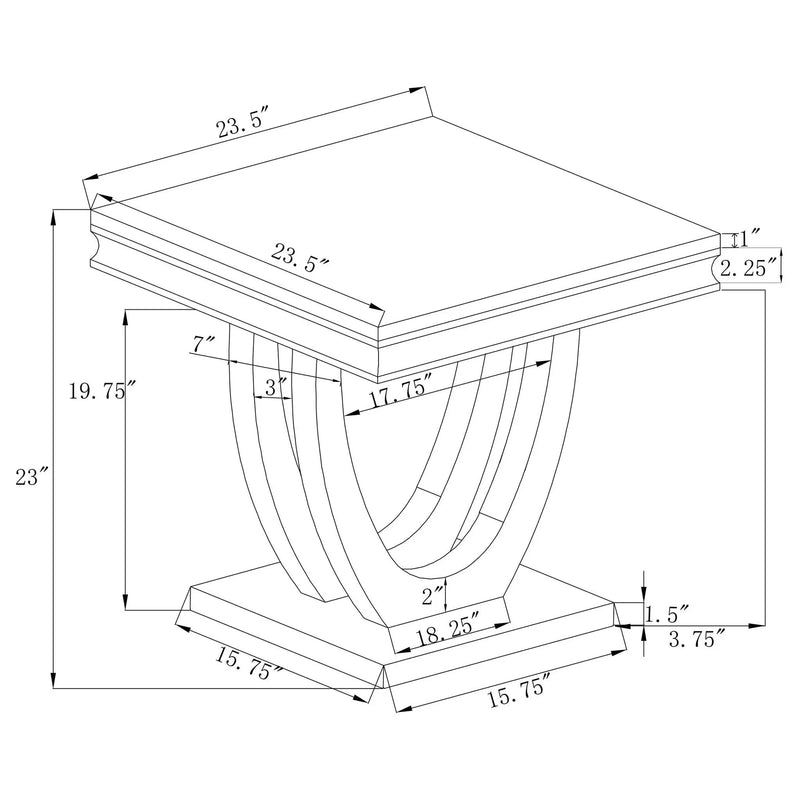 Durante - U-Shaped Base Table by HouseOfZazla
