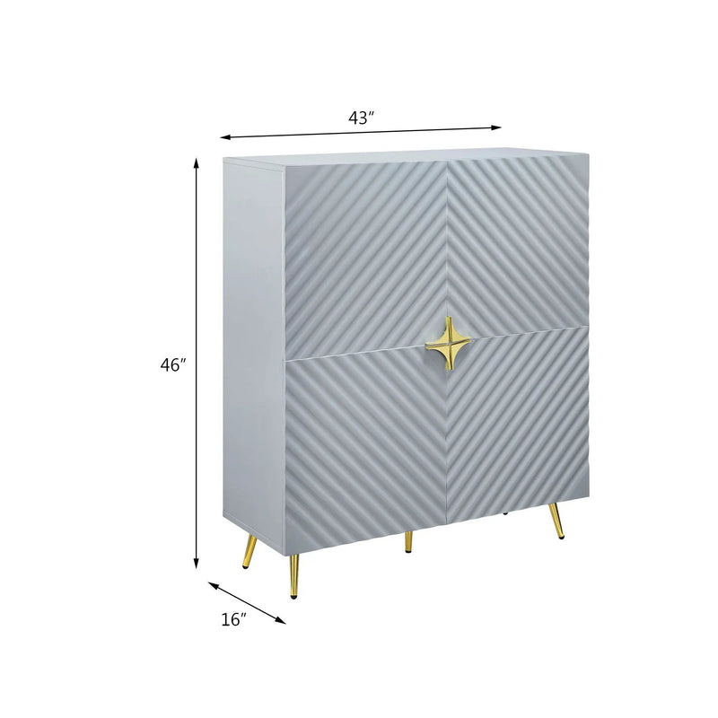 Gaines - High Gloss Accent Cabinet by Unique Piece Furniture