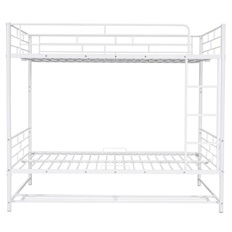 Metal Bunk Bed With Shelf And Guardrails by HouseOfZazla