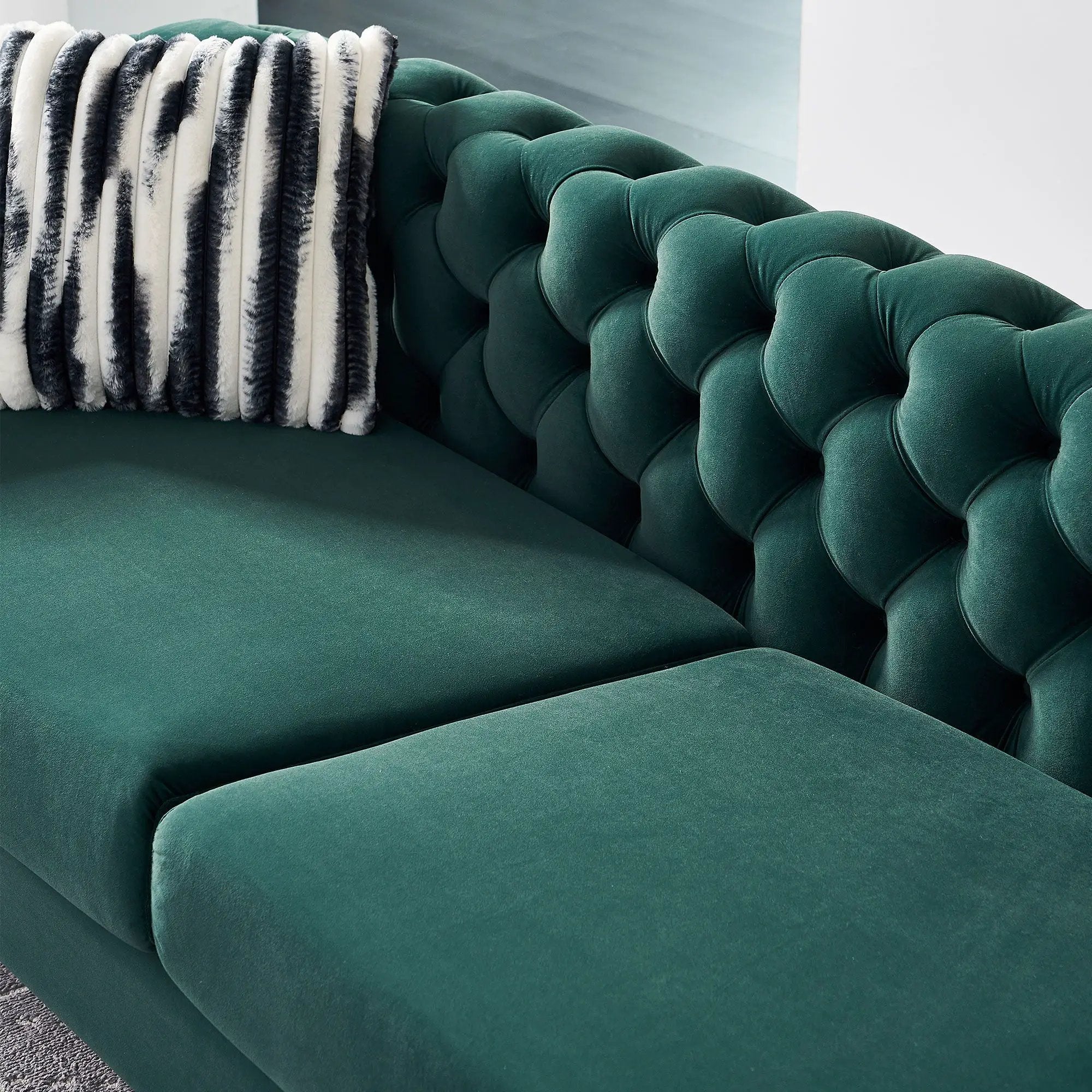 Chesterfield - Modern Tufted Living Room Sofa, 84.25''W Couch by Unique Piece Furniture