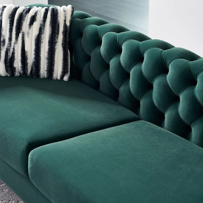 Chesterfield - Modern Tufted Living Room Sofa, 84.25''W Couch by Unique Piece Furniture