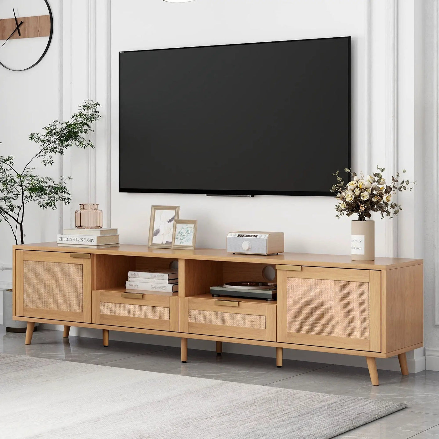 TV Stand, Media Console With Cable Management by Unique Piece Furniture