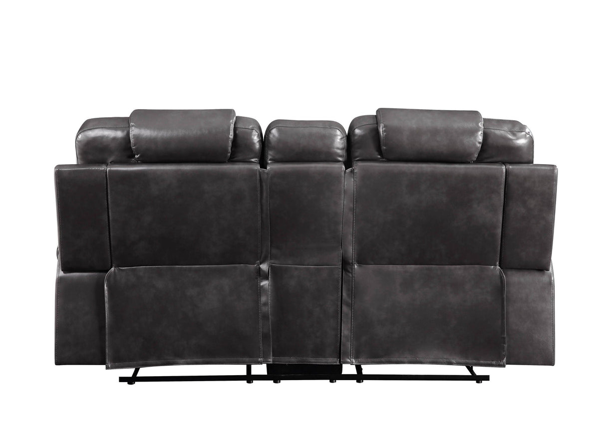 Braylon Recliner Loveseat with Cupholder Console - Brown, photo 2 of 4