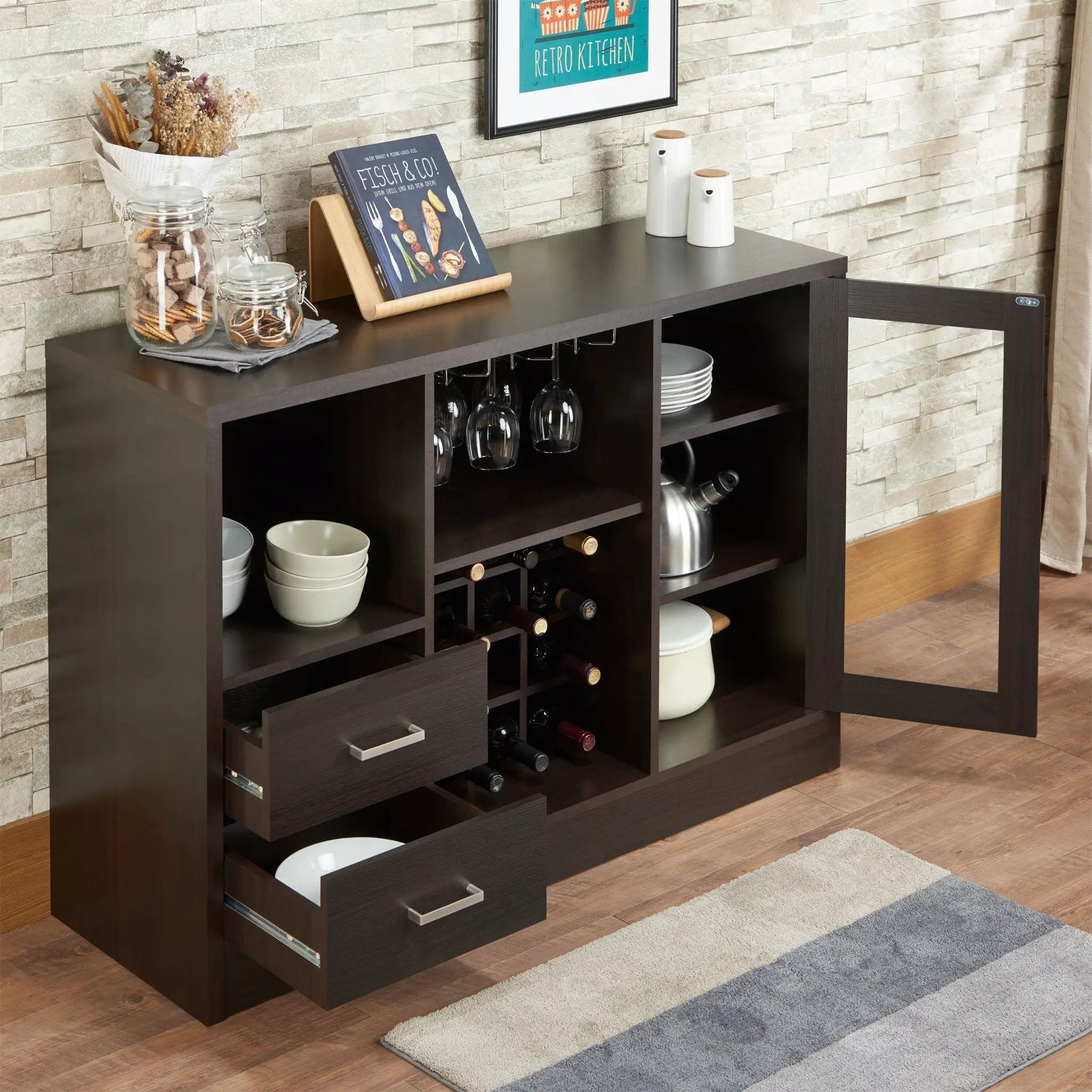 Hazen Wine Cabinet III - Espresso by HouseOfZazla