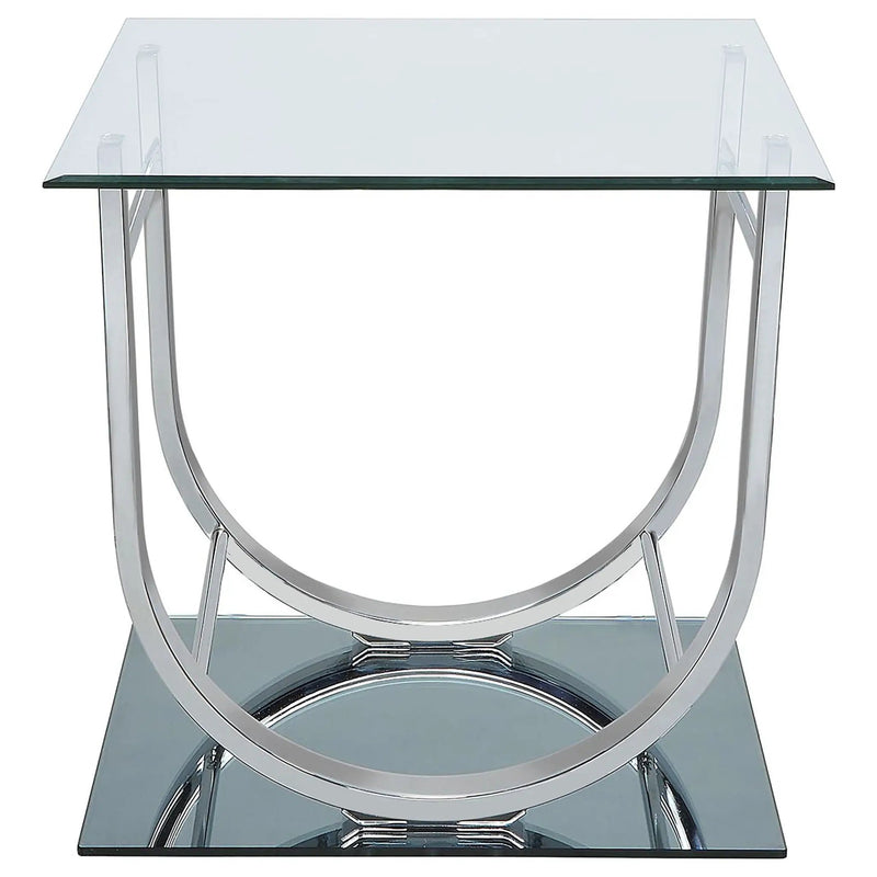 Danville 3-piece Glass Top Coffee and End Table Set Chrome by Unique Piece Furniture