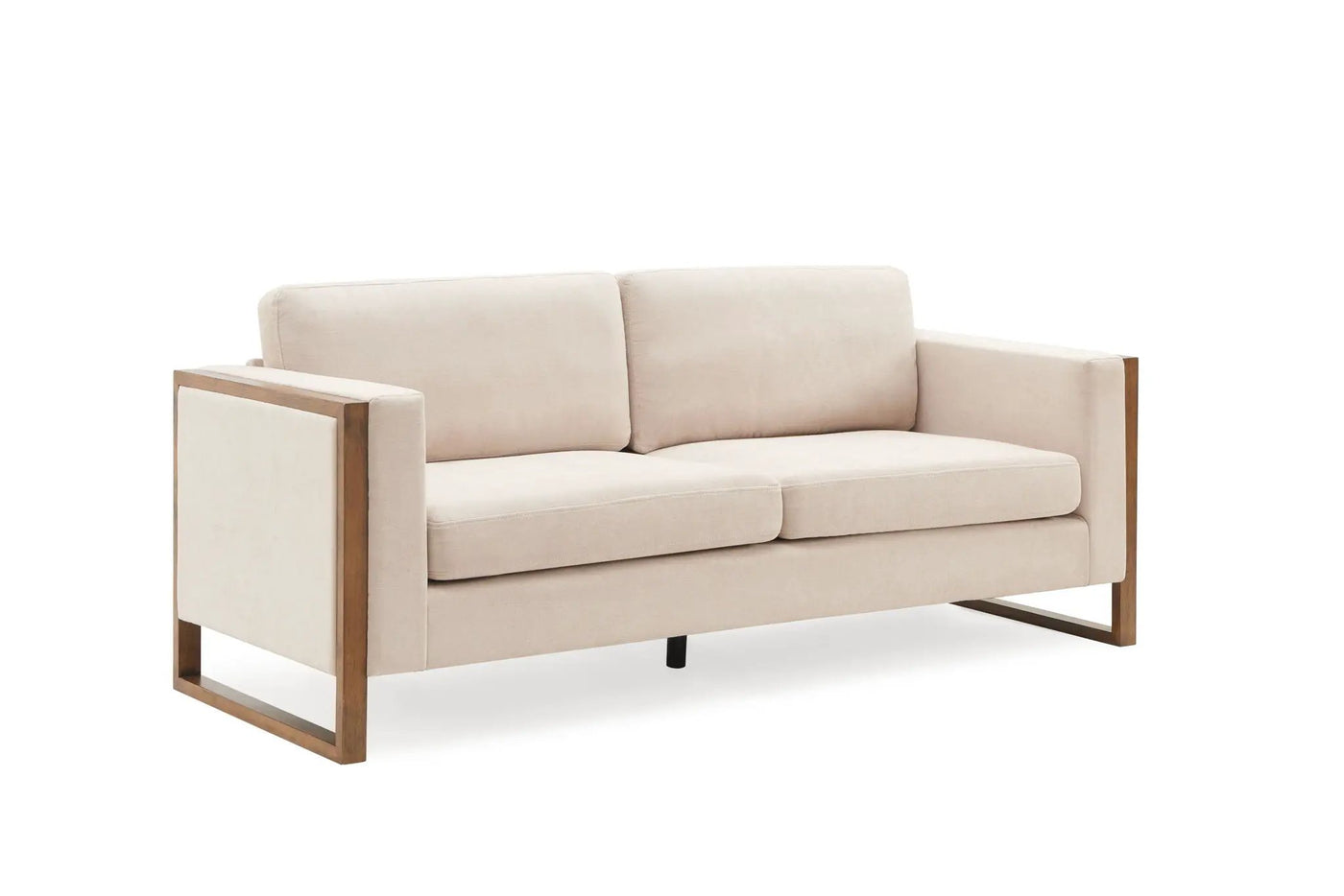 Modern 3-Seater Sofa With Solid Wood Legs by HouseOfZazla