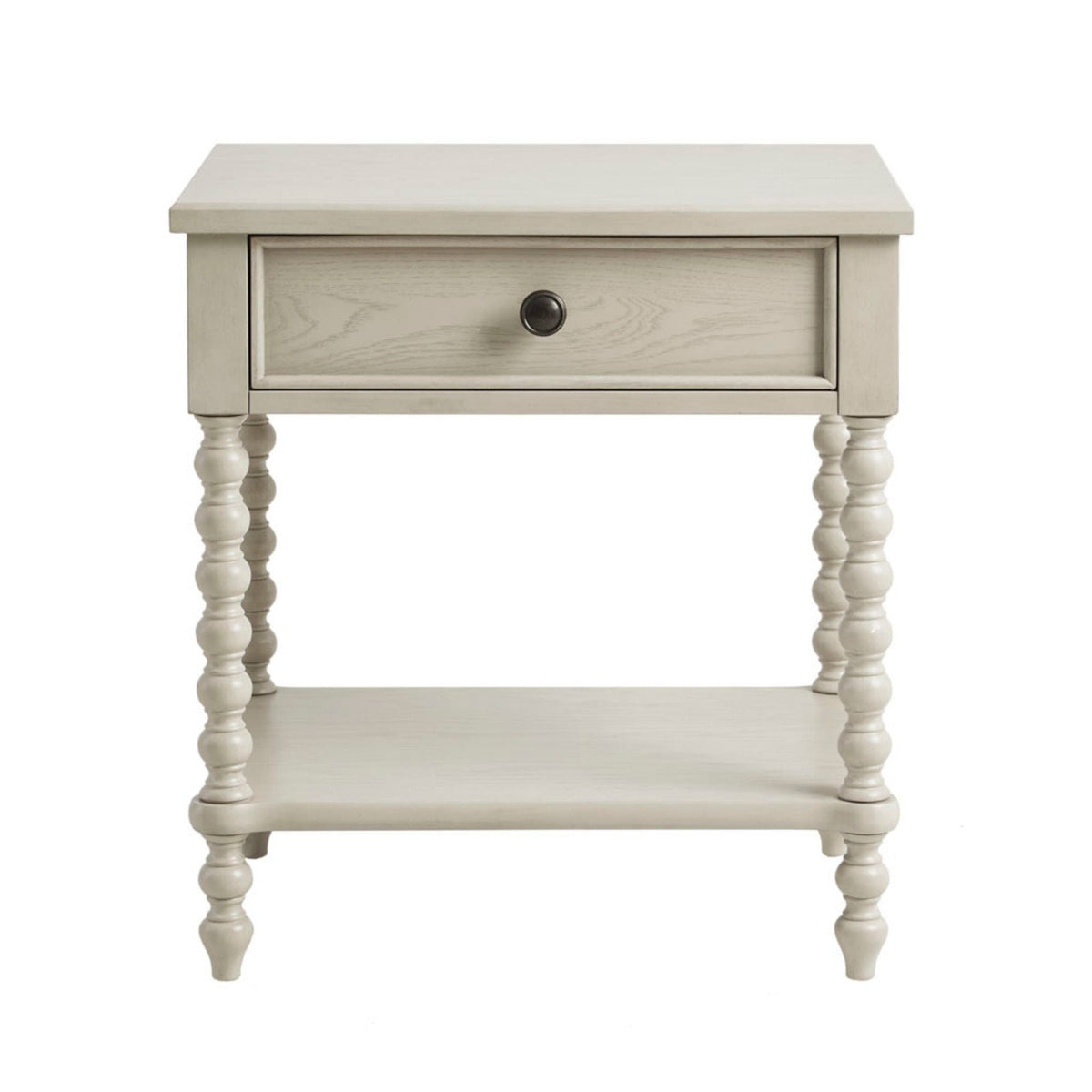 Traditional Nightstand Table with Drawer and Shelf - Light Brown, photo 6 of 20