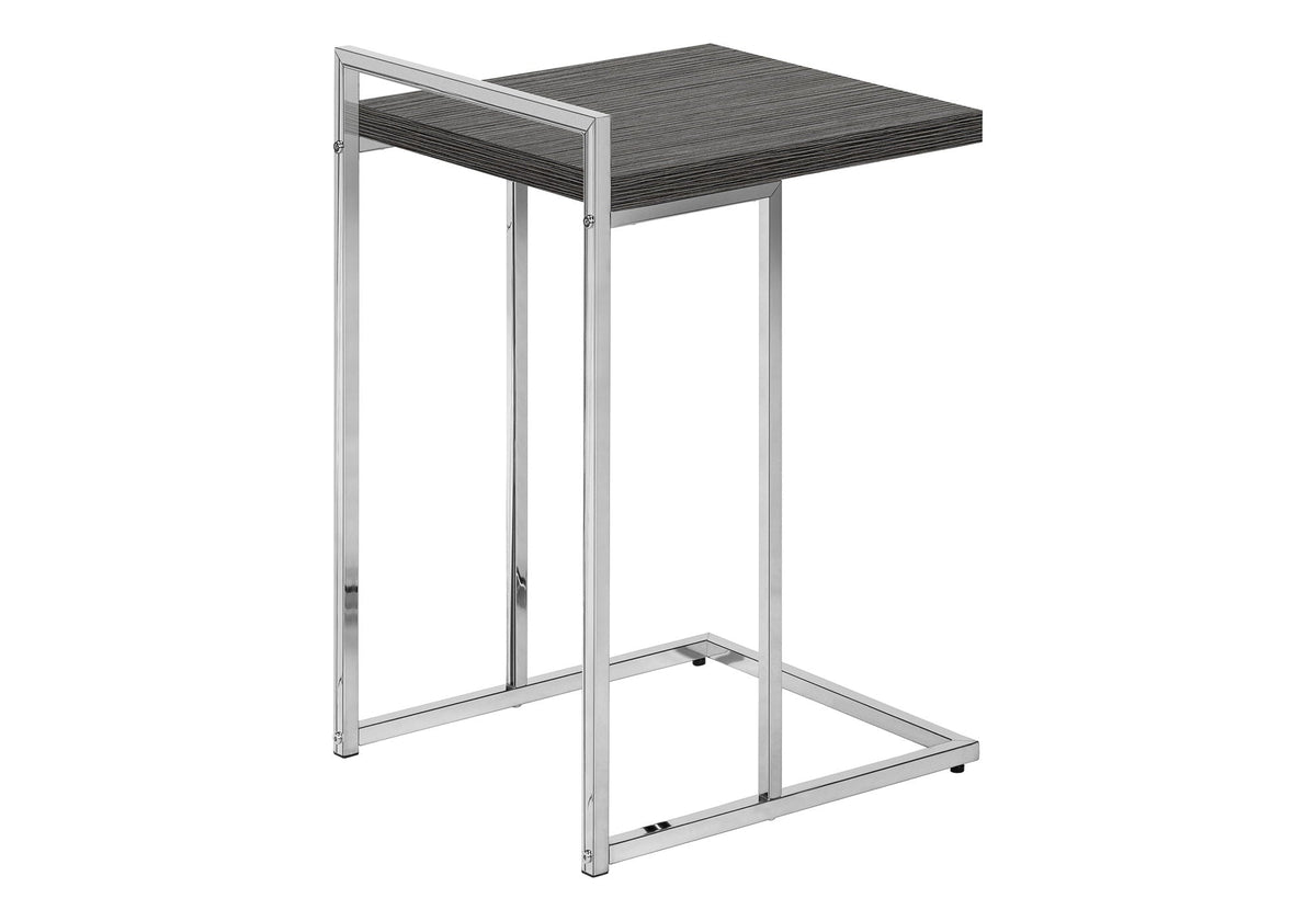 C-Shaped Accent Table with Modern Metal Base - Black, Gray, Dark Brown, Dark Gray, White, photo 8 of 20