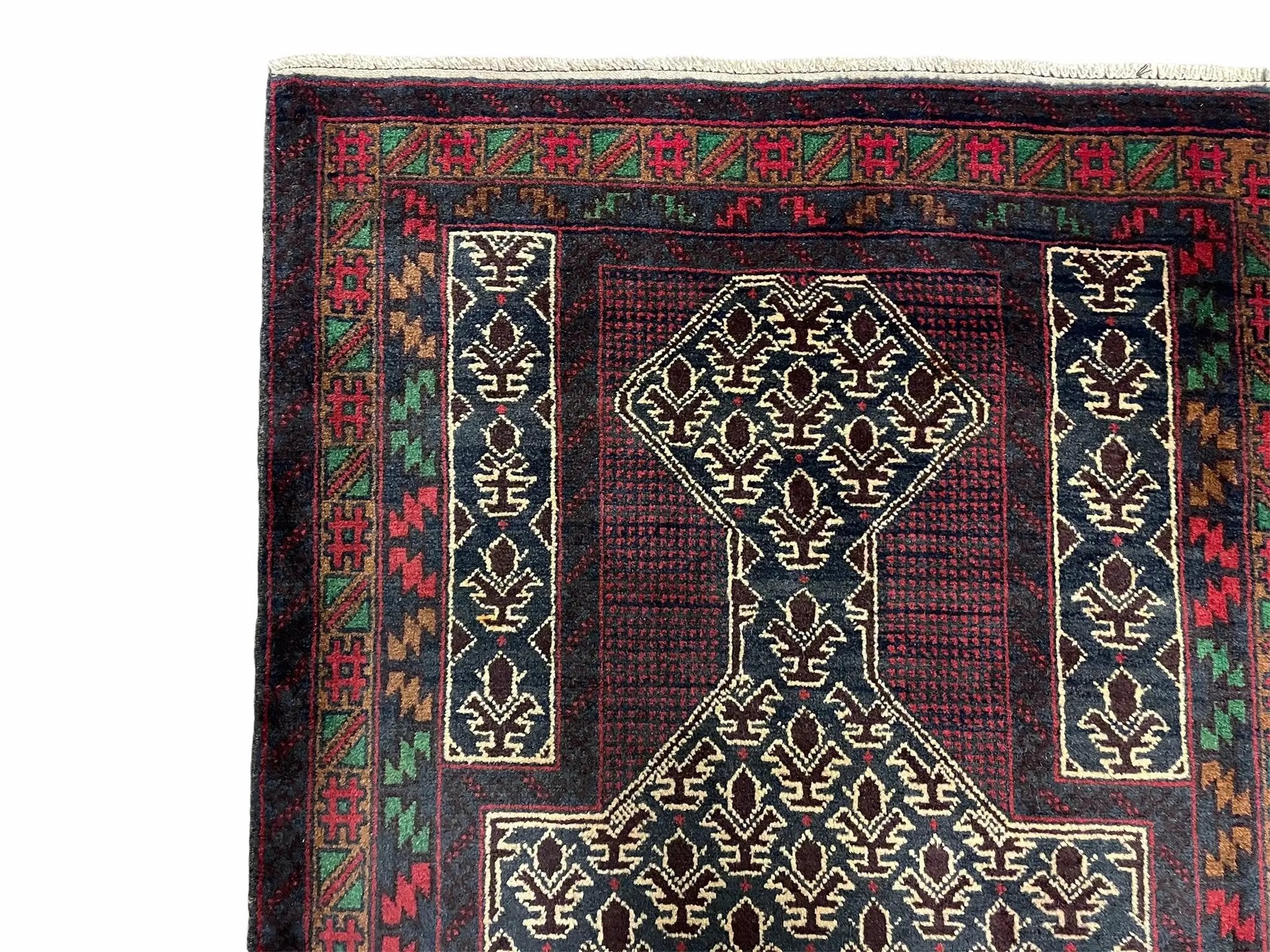 3x5 New Vintage Handmade Wool Rug Tribal Balouch Turkoman Prayer Rug Veggie Dyes by Jewel Rugs