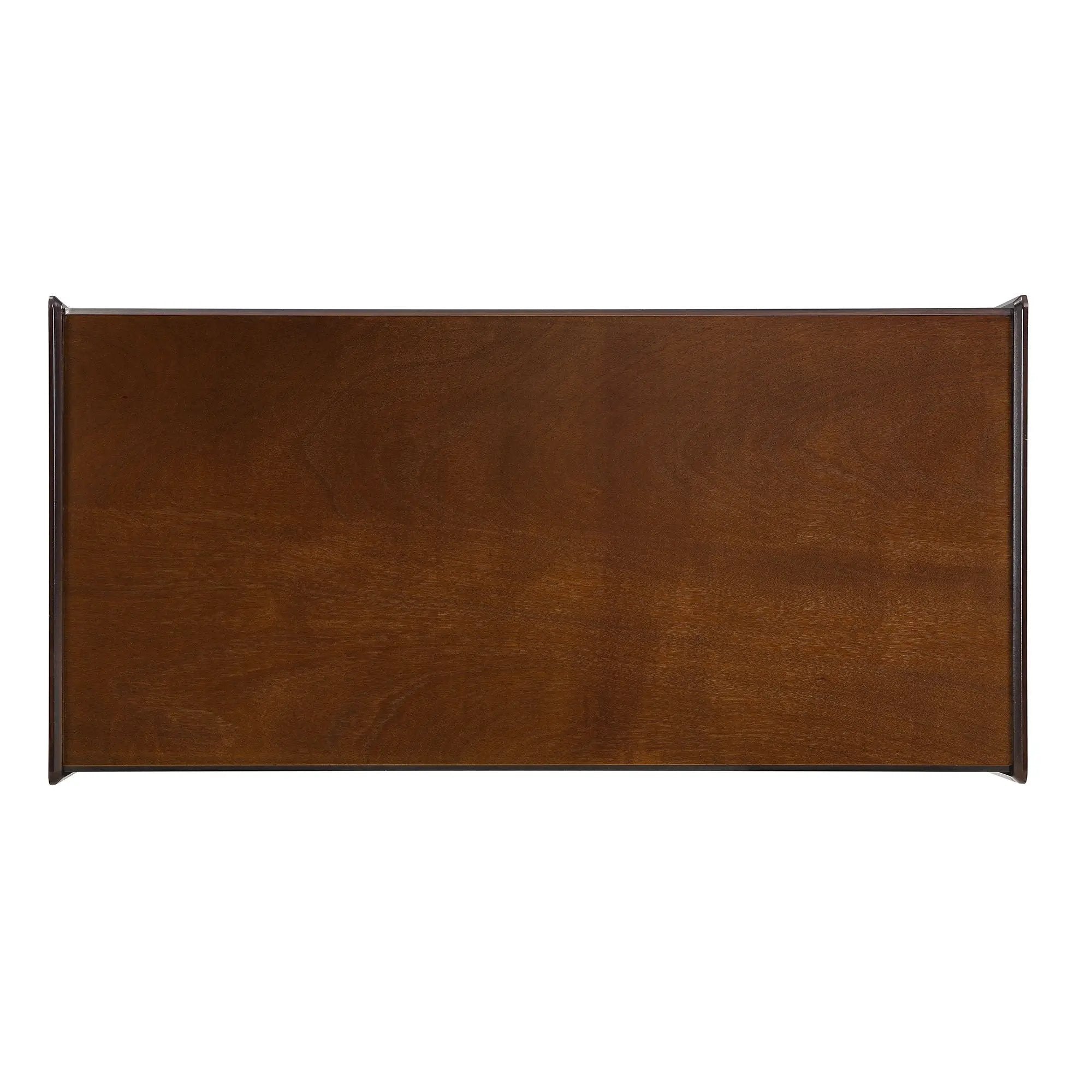 Modern Rectangle Coffee Table With 4 Drawers And 2 Display Shelves