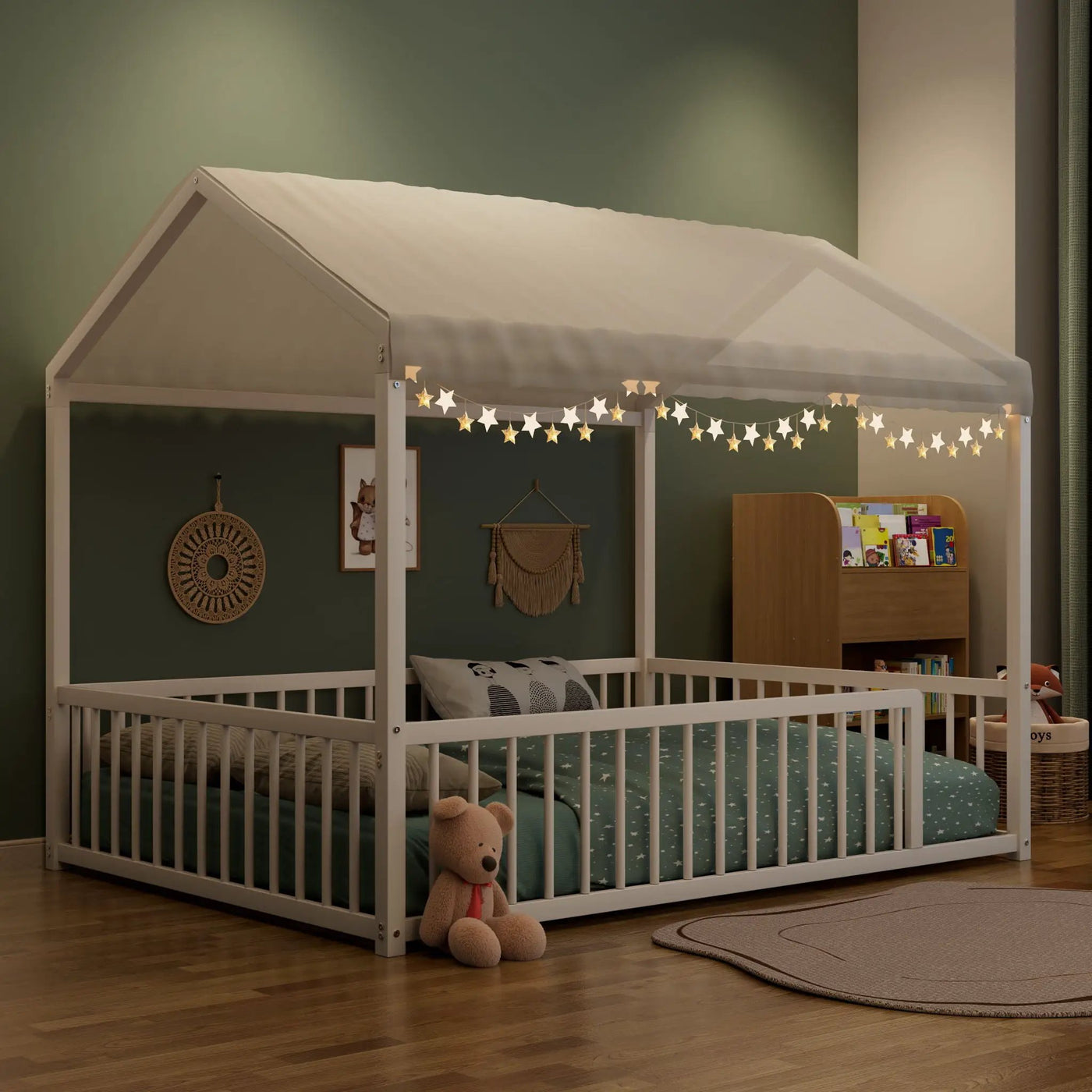 Montessori Floor Bed Frame With House Shape by HouseOfZazla