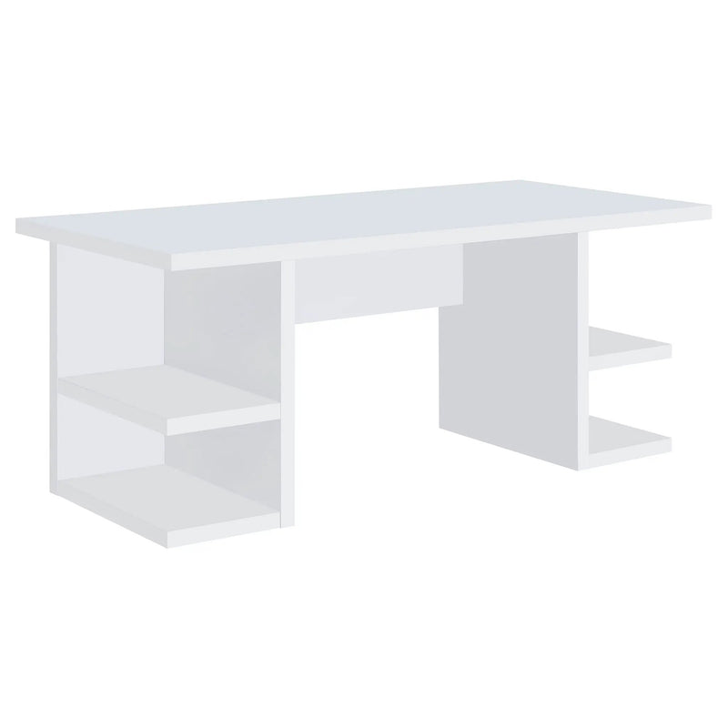 Alice 71-inch 4-shelf Engineered Wood Writing Desk White by Unique Piece Furniture